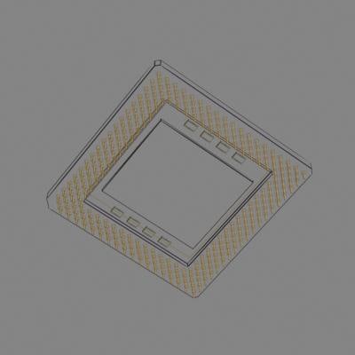 3d model central cpu pins 4 - CPU Chip(4 side polygon pin type) by GFreedom